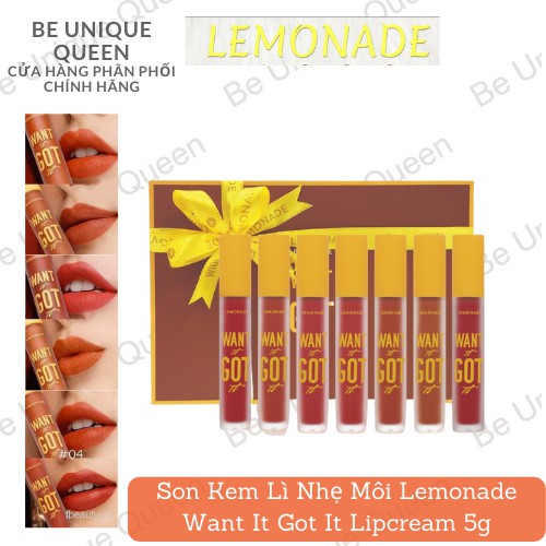 Son Kem Lì Nhẹ Môi Lemonade Want It Got It Lipcream 5g