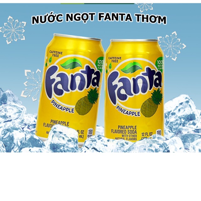 Nước ngọt Fanta dứa Mỹ 355ml date 2022