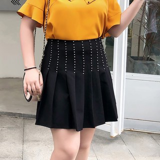 Chân váy xòe ly đính hạt cho người beo mập - CVBEO037