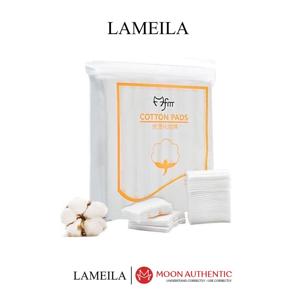 Bông tẩy trang 222 miếng Lameila - Cotton Pads 100% Cotton - Moon Authentic