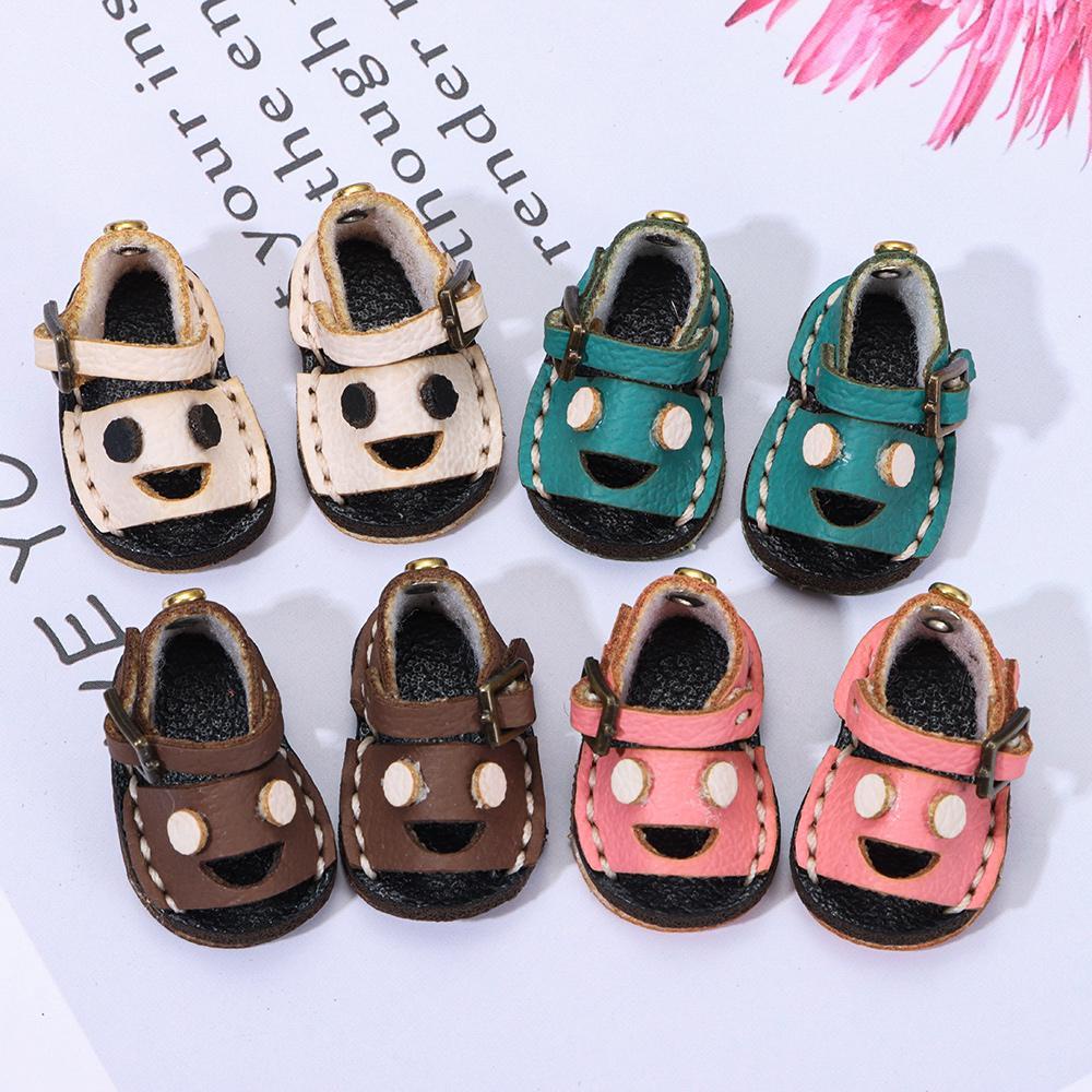 Giày Búp Bê Da Bò 4 Màu Dễ Thương Cho Búp Bê 1 / 11 OB11