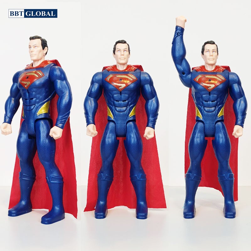 Đồ chơi mô hình siêu nhân BBT GLOBAL 30cm có đèn và nhạc - Người Thép STEEL 21008-CR