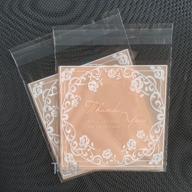 Túi dán đựng bánh kẹo 10*10 +3cm