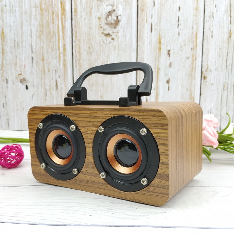 (1 ĐỔI 1) Loa bluetooth mini gỗ Vintage decor (Follow shop để nhận mã giảm giá)