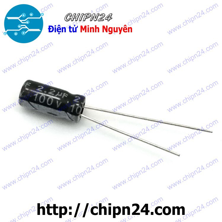 [10 CON] Tụ hóa 2.2uF 100V (5x11mm)