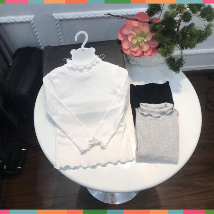 Áo Len Tăm Bé Gái, Size 1-10, Chất Len Mỏng Vừa, Cổ 3 Phân Quấn Bèo Điệu Đà, Hàng Made In VN- BONGKIDS