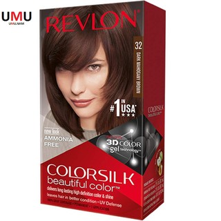 Thuốc nhuộm tóc số 32 nâu gỗ sậm revlon colorsilk.
