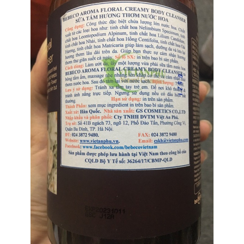 [Chính Hãng] Sữa tắm hương nước hoa quyến rũ 750ml- hài lòng cả những vị khách khó tính nhất