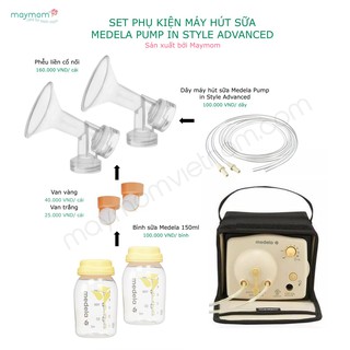 Phụ Kiện Máy Hút Sữa tương thích với Máy Pump do Maymom Sản Xuất (Có bình- không dây )
