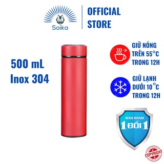 Bình giữ nhiệt soika sb04 thép không gỉ inox 304 500ml