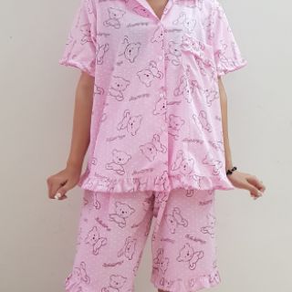 Bộ PIJAMA đùi kate Thái.