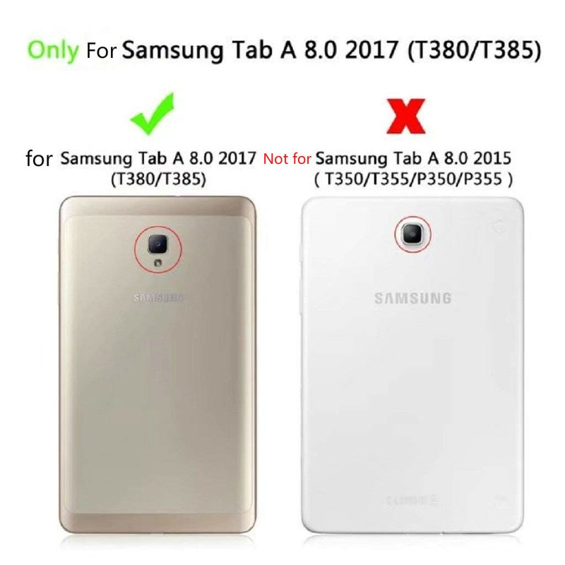 Bao da PU bảo vệ xoay được 360 độ cho Samsung Galaxy Tab A 8.0 2017 A2S T380 T385 SM-T385 SM-T380