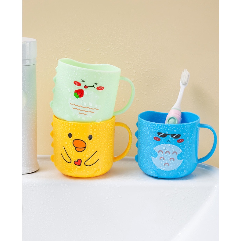 Cốc đánh răng hình thú đáng yêu cho bé - Cốc đánh răng hình con vật, con vịt, cánh cụt, khủng long nhiều màu cho bé