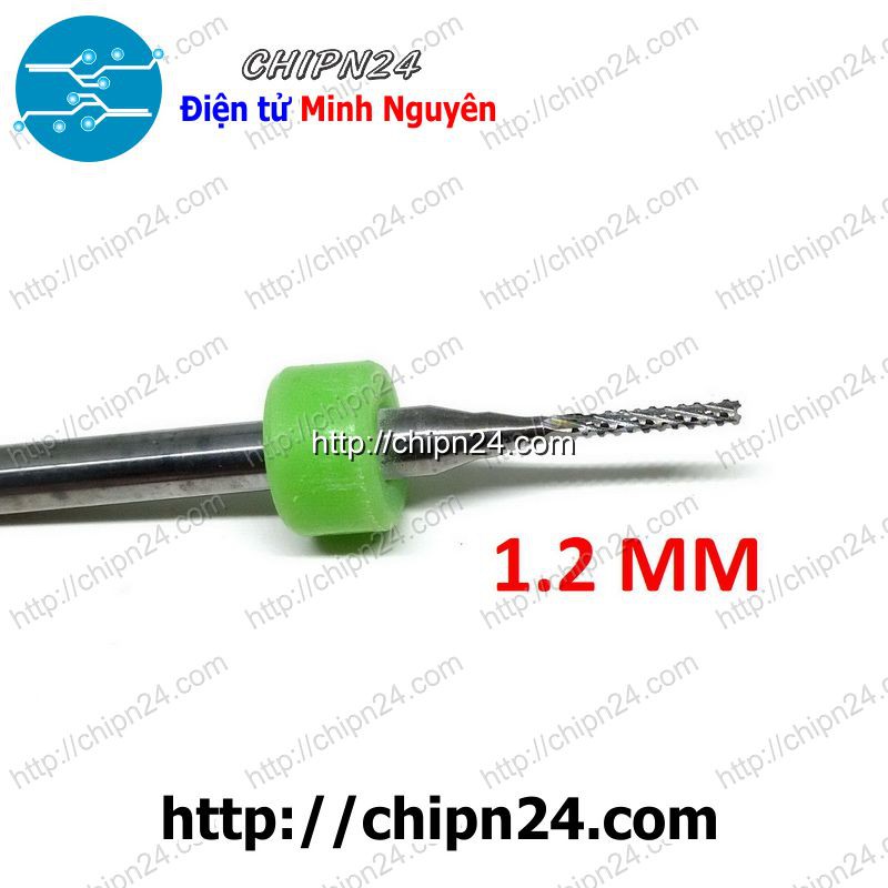 [1 CÂY] Mũi phay mạch in CNC 1.2mm (Mạch điện tử, PCB)