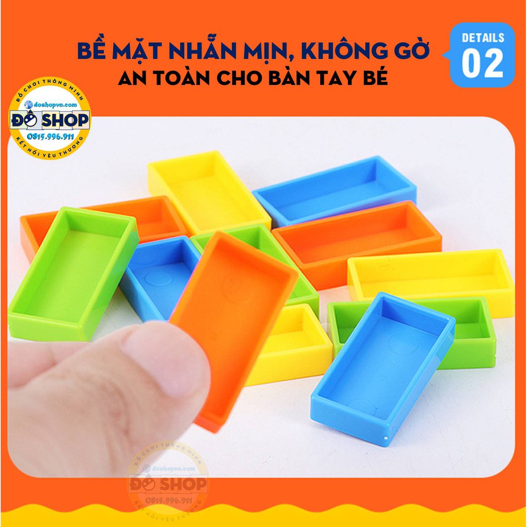 [LOẠI XỊN] Đồ Chơi Tàu Hỏa Domino Phát Nhạc Phát Sáng Dành Cho Bé TD1 (Tặng Kèm Pin) - Đô Shop