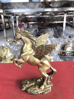 Tượng Ngựa Cánh cao 25cm 16cm bằng đồng trang trí vật phẩm phong thuỷ trưng bày quà tặng