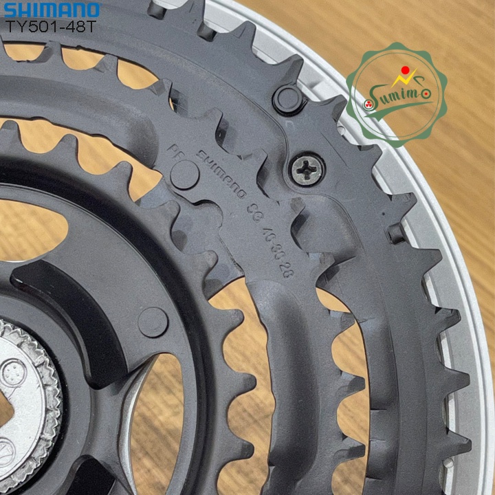 Giò dĩa SHIMANO FC-TY501-28/38/48T-170mm cốt vuông - Chính hãng