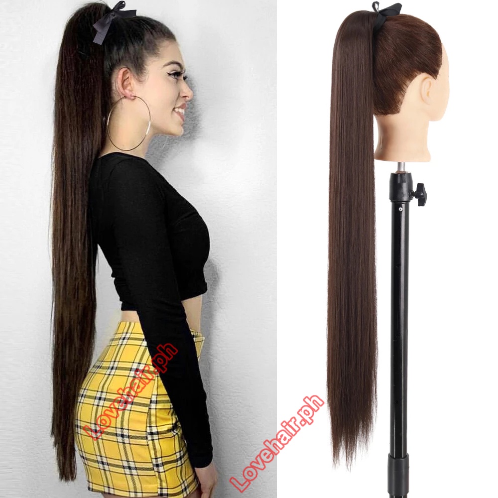 Tóc Giả Đuôi Ngựa Thẳng Dài 85cm Bằng Sợi Tổng Hợp Dành Cho Nữ