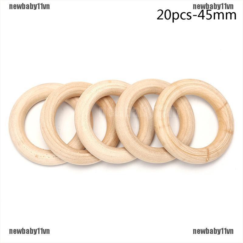 1 Túi Vòng Gỗ Tròn Tự Nhiên Dùng Làm Trang Sức DIY
