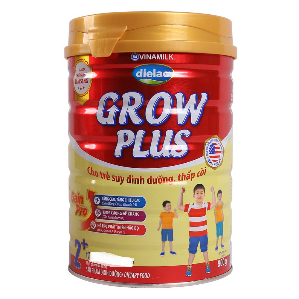 [Mã 267FMCGSALE giảm 8% đơn 500K] [Lẻ Giá Sỉ]Sữa Bột Dielac Grow Plus 2+ 900g Đỏ