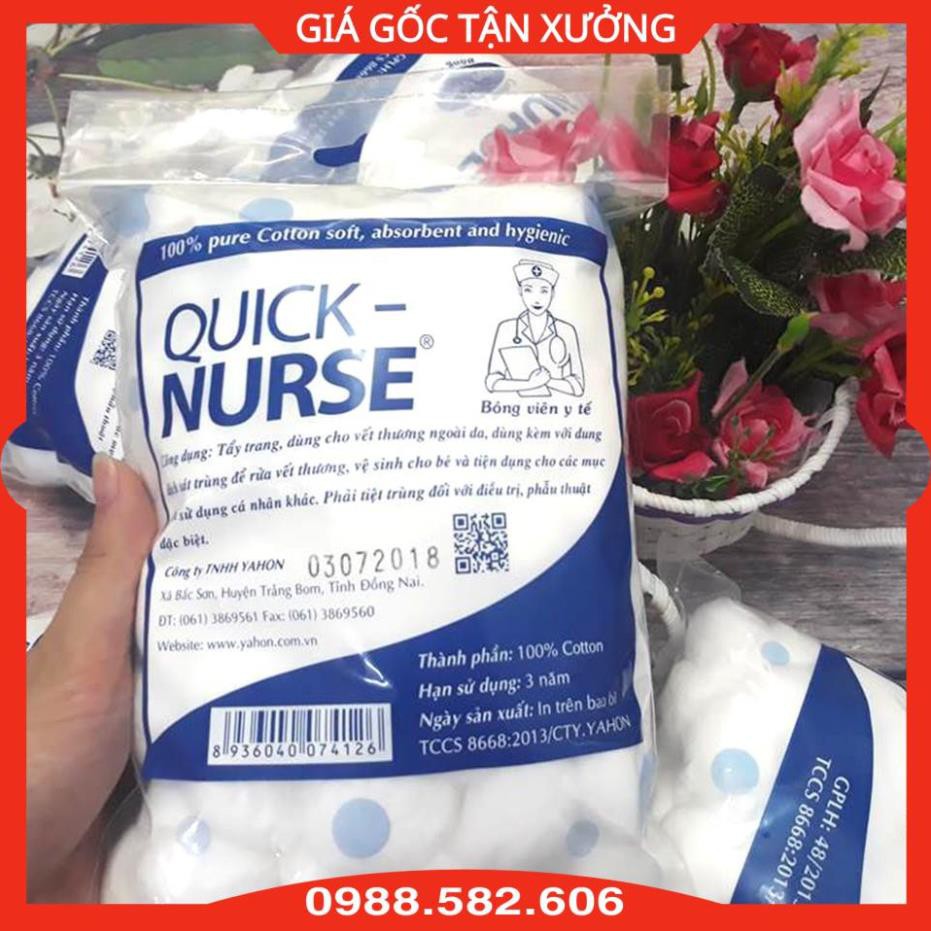 [Mã SKAMPUSH9 giảm 10% đơn 200K] Bông Nút Tai Tiện Lợi Quick Nurse (Bịch 100 Viên To) - 8936040074126