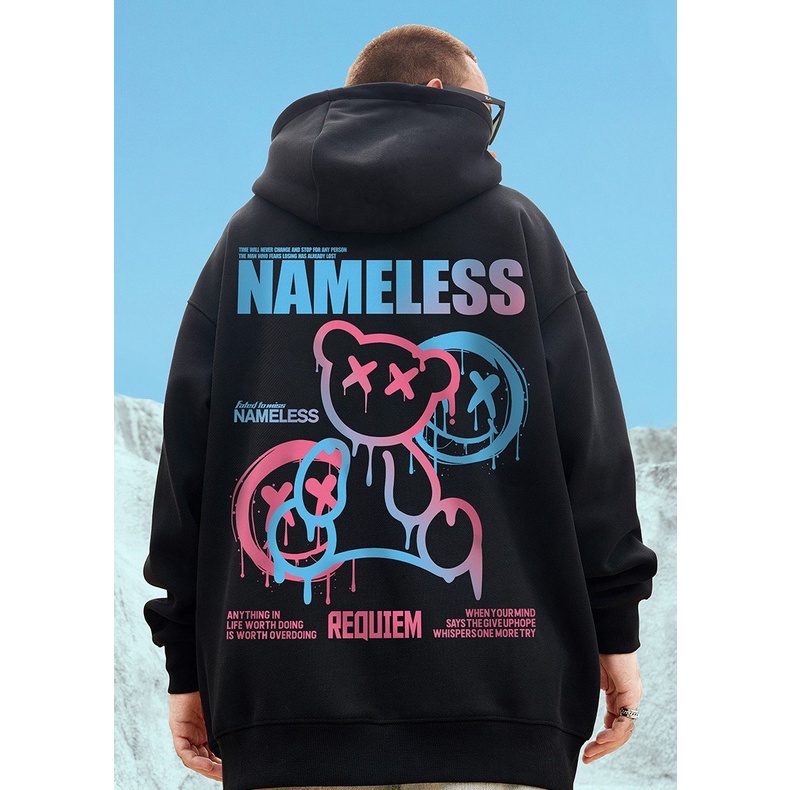 Áo Hoodie Unisex đôi PANDA form rộng nam nữ vải Nỉ Bông dày dặn 350gsm - H01