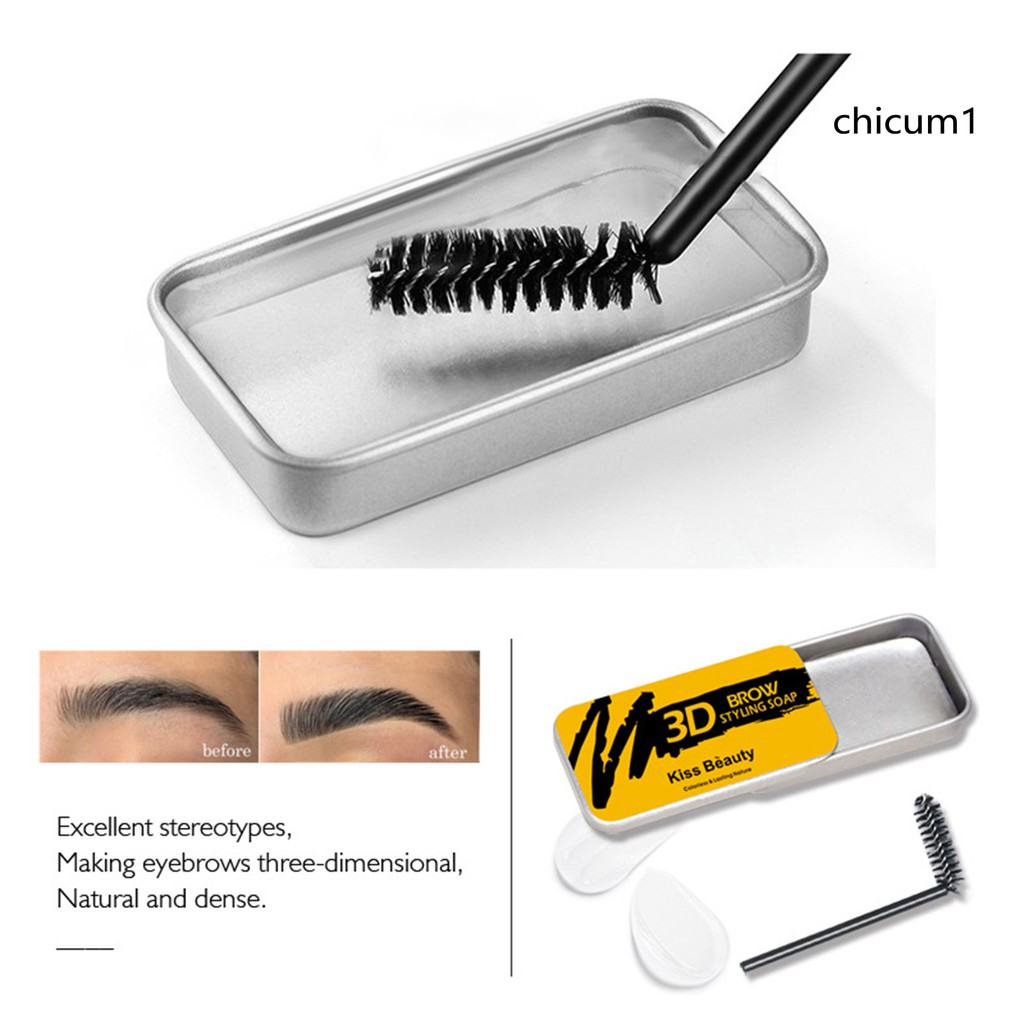 [Hàng mới về] Gel tạo kiểu lông mày kèm cọ chuốt tiện dụng