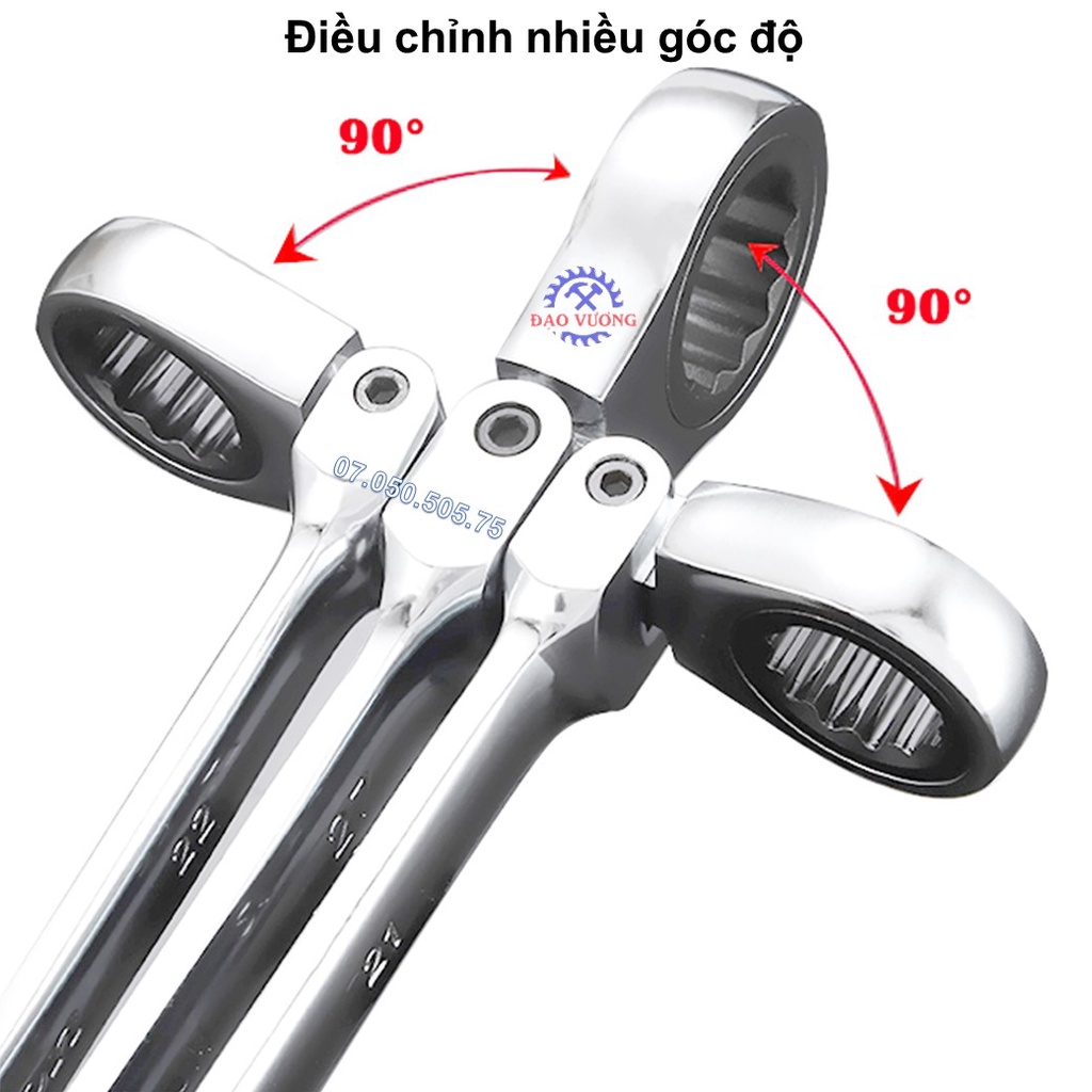 8-24mm Cờ lê tự động gật gù hợp kim thép Cr-V cao cấp Tolsen 15234 15236 15239 15243 15245 15247 15250 | Khóa lắc léo