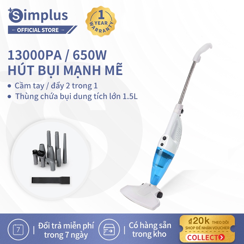 Simplus Máy hút bụi gia đình máy hút bụi cầm tay nhỏ để bàn máy hút bụi máy hút bụi khô và ướt sáng tạo