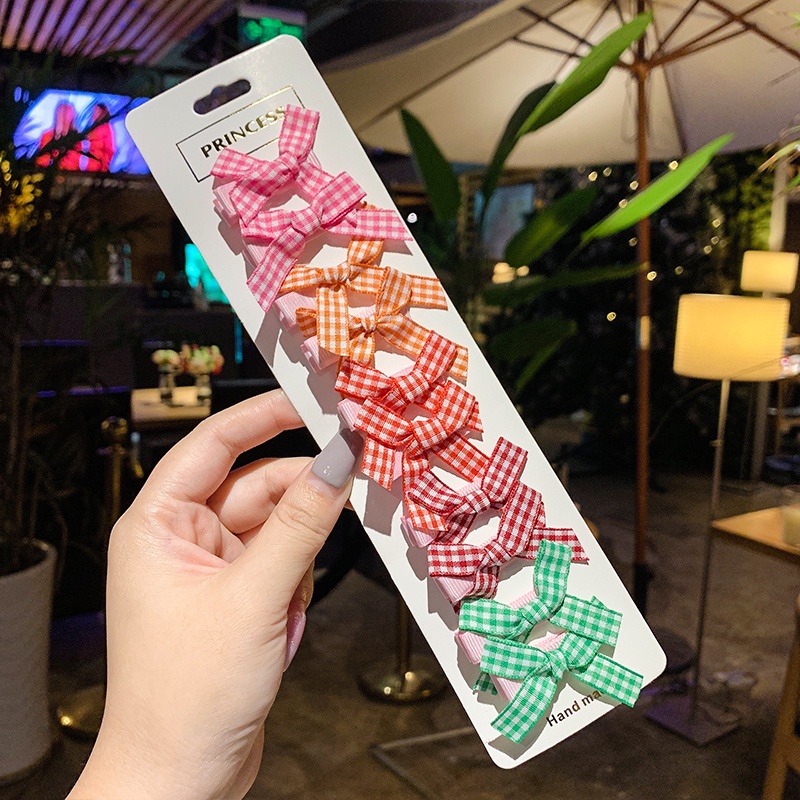 Set 10 kẹp tóc nơ dễ thương cho bé gái