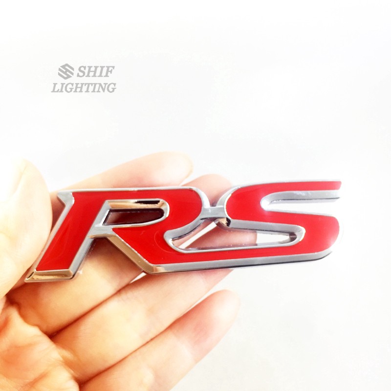 Miếng dán logo bằng kim loại chữ RS dùng cho trang trí các mẫu xe Honda the ordinary