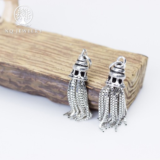 Charm bạc chuông tua rua treo - NQ Jewelry