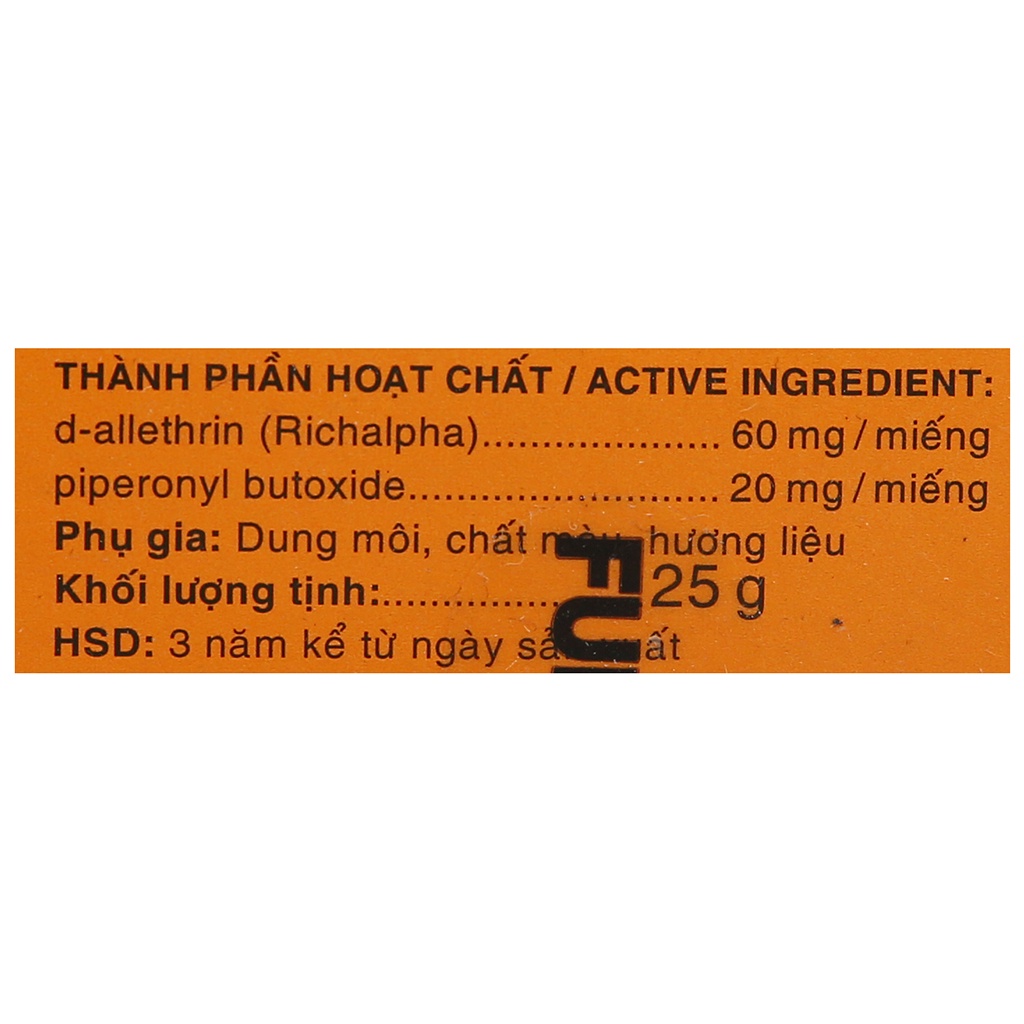 Miếng đuổi muỗi Jumbo MAT Z không khói 25g hộp 30 miếng