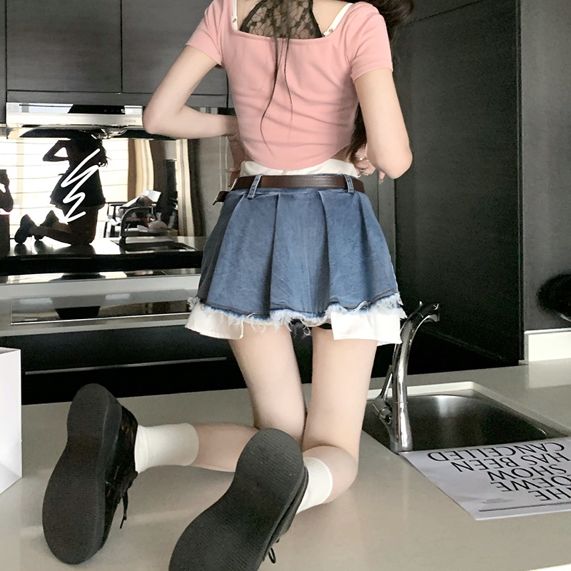 Chân Váy Denim Thiết Kế Độc Đáo Thời Trang Mùa Hè Quyến Rũ Cho Nữ