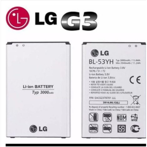 (Giảm Giá Cực Sốc)Pin LG G3 (BL 53YH ) dung lượng 3000mAh mới 100% bảo hành 6 tháng-Linh Kiện Siêu Rẻ VN