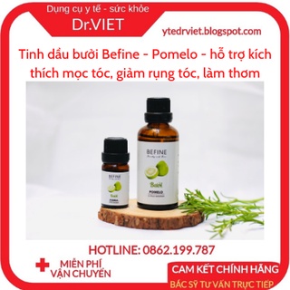 Tinh dầu bưởi Befine - Pomelo - hỗ trợ kích thích mọc tóc, giảm rụng tóc, làm thơm (8ml, 10ml, 50ml) - DrViet