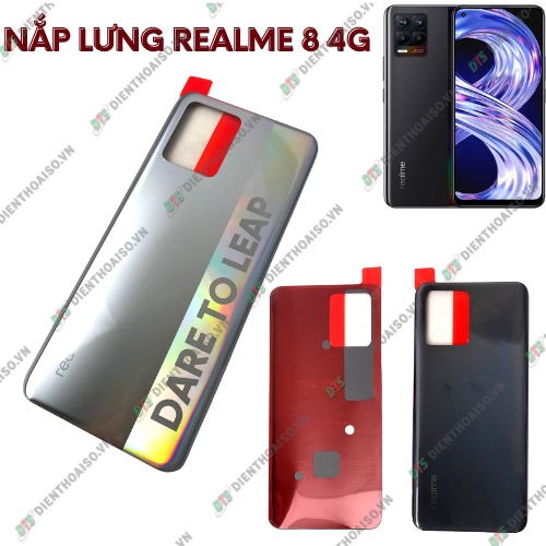 Nắp lưng realme 8 4g xám đen , bạc