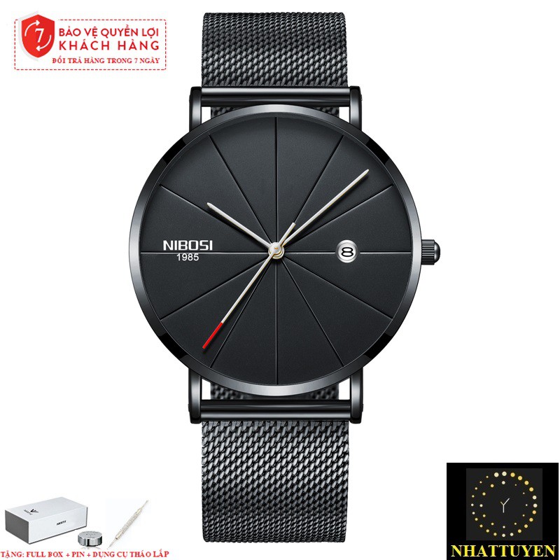 [CÓ VIDEO - ẢNH THẬT] ĐỒNG HỒ NAM NIBOSI 2321 (1985) - DÂY THÉP LƯỚI MÁY MỎNG,NHIỀU MÀU CHỌN LỰA - HÀNG CHÍNH HÃNG | BigBuy360 - bigbuy360.vn