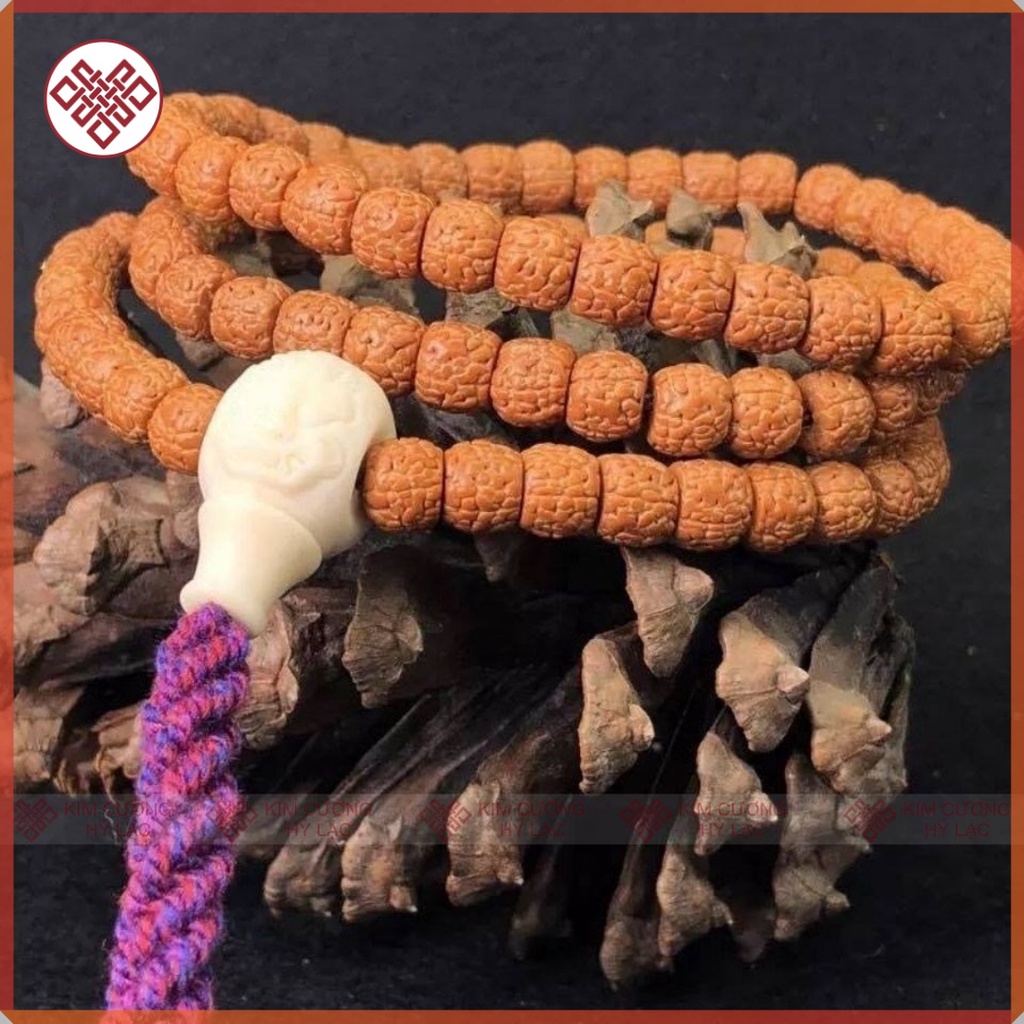 Chuỗi Đeo Tay, Vòng Phong Thủy 108 Hạt Bồ Đề Kim Cang [Kim Cương Hỷ Lạc] 9 Ly