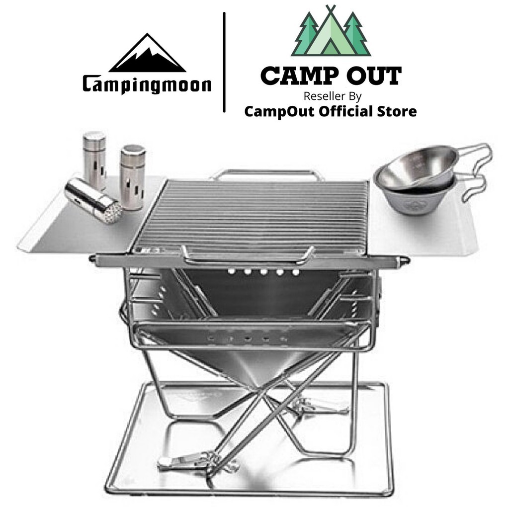 Bếp nướng campingmoon campoutvn bếp than cắm trại du lịch dã ngoại A016