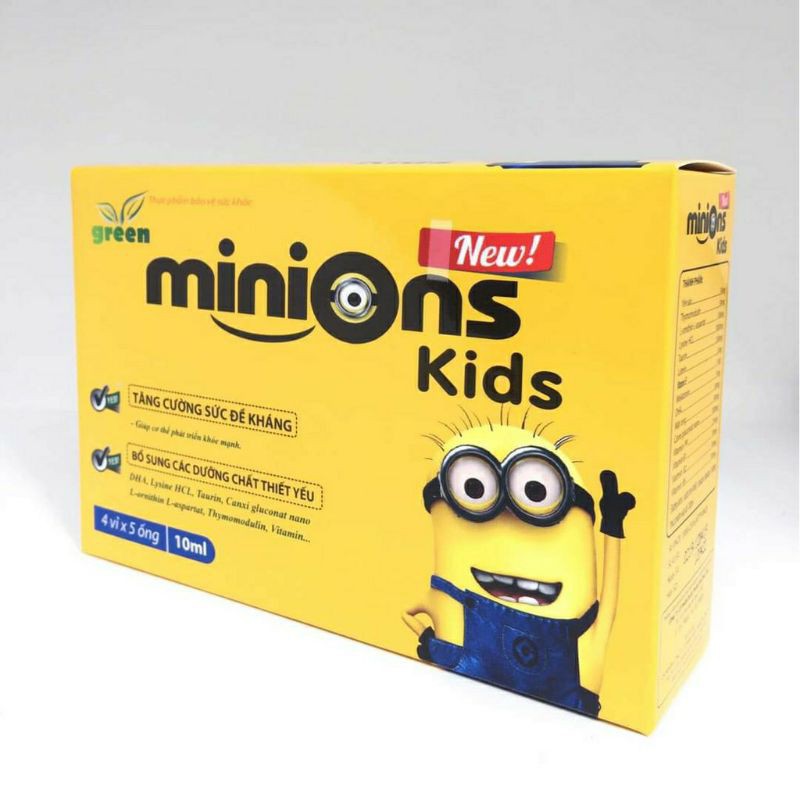 [CHÍNH HÃNG] SIRO YẾN SÀO MINIONS KIDS GIÚP BÉ ĂN NGON, NGỦ NGON, TĂNG CƯỜNG SỨC ĐỀ KHÁNG 20 ỐNG