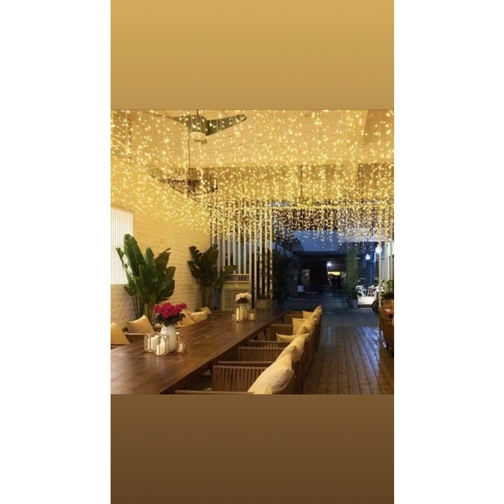 Đèn led rèm rũ 5m decor quán cafe giá tốt