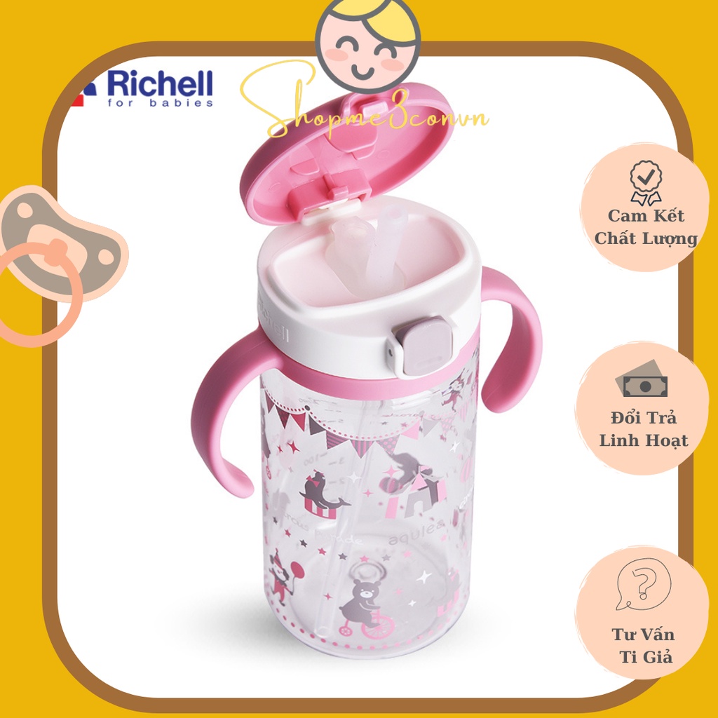 Bình Tập Uống Ống Hút Aqulea Richell