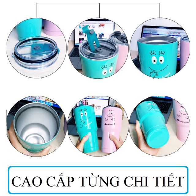 BÌNH GIỮ NHIỆT YETI THÁI HÀNG CAO CẤP TẶNG KÈM TÚI SÁCH,ỐNG HÚT VÀ DỤNG CỤ CỌ RỬA BÌNH