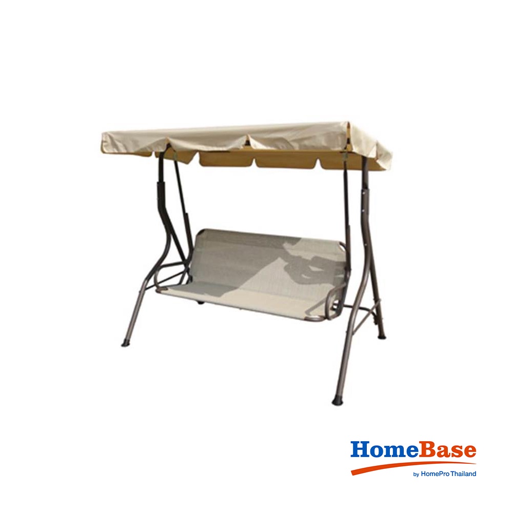 HomeBase ME LIVING Xích đu ngoài trời 3 chỗ ngồi W170xH152xD110cm màu BE