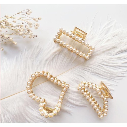 Set 3 kẹp tóc hàn quốc đính hạt siêu xinh