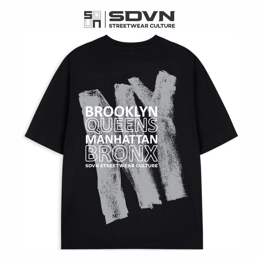 Áo Thun Unisex Nam Nữ Form Rộng SDVN NY Brooklyn | BigBuy360 - bigbuy360.vn