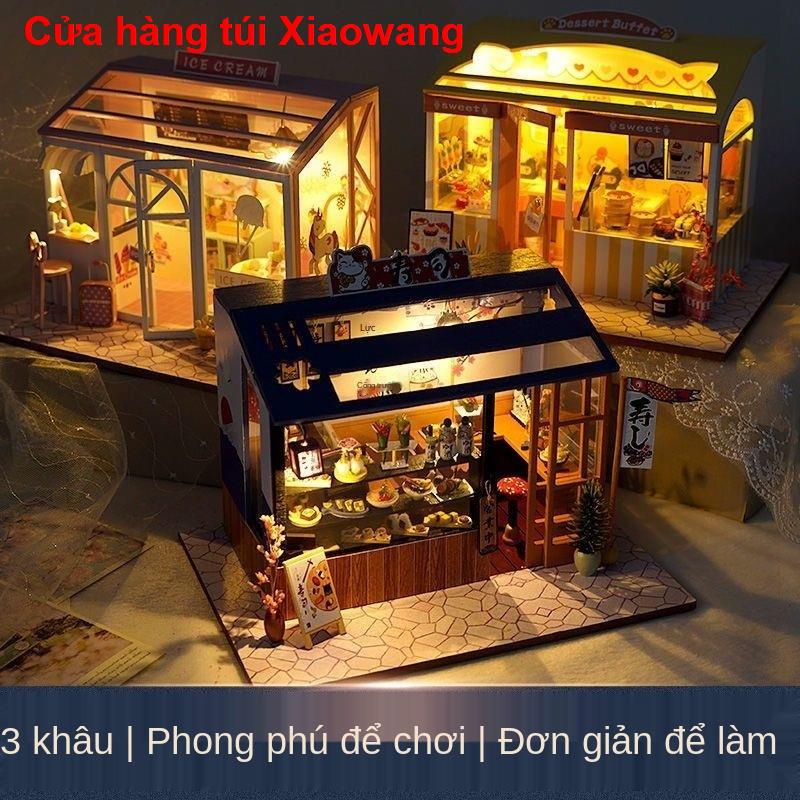 thợ thủ công tự làm nhà bằng tay mô hình lắp ráp đồ chơi cô gái sáng tạo quà tặng sinh nhật bạn111