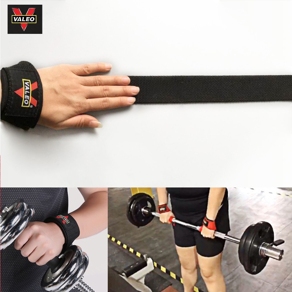 Dây kéo lưng tập GYM Valeo - Lifting Grips (Lót Tay &amp; Kéo Lưng) - Lifting Straps [1 Đôi]