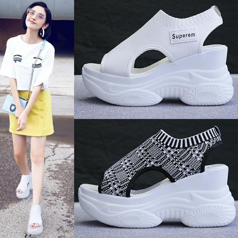 Xăng đan Đế Dày 7cm Có size 35-40 Thời Trang Dành Cho Nữ